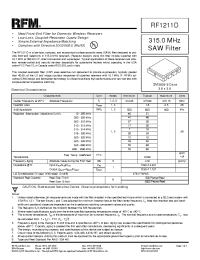 Datasheet RF1211D manufacturer Неопределенные