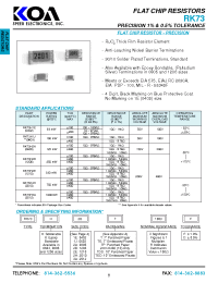 Datasheet RK73H1ETP1003F manufacturer Неопределенные