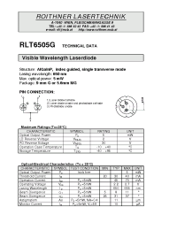 Datasheet RLT6505G manufacturer Неопределенные