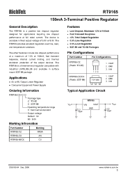 Datasheet RT9165-80CX manufacturer Неопределенные
