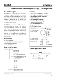 Datasheet RT9168-A-19CSH manufacturer Неопределенные