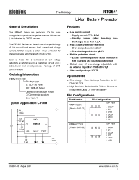 Datasheet RT9541DCE manufacturer Неопределенные