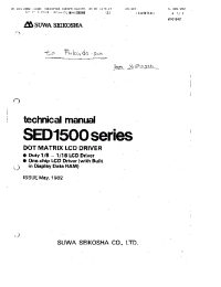 Datasheet SED1502 manufacturer Неопределенные
