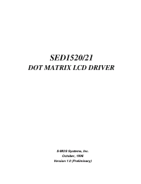 Datasheet SED1520 manufacturer Неопределенные