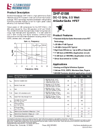 Datasheet SHF-0186 manufacturer Неопределенные