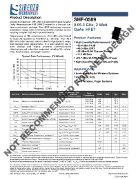 Datasheet SHF-0589 manufacturer Неопределенные