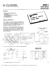 Datasheet SHM-7MC manufacturer Неопределенные