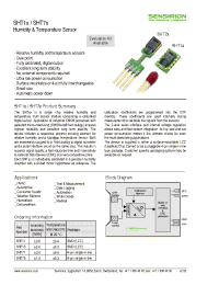 Datasheet SHT71 manufacturer Неопределенные