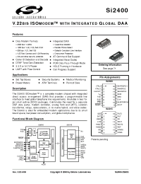 Datasheet SI2400 manufacturer Неопределенные