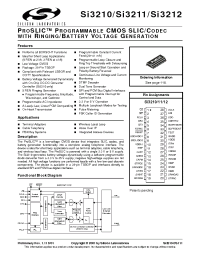 Datasheet SI3210 manufacturer Неопределенные