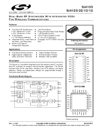 Datasheet Si4112 manufacturer Неопределенные