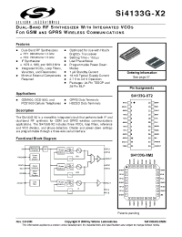 Datasheet SI4133G-X2 manufacturer Неопределенные