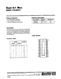 Datasheet SN54LS451 manufacturer Неопределенные