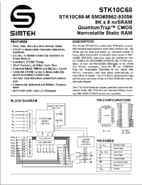 Datasheet STK10C68-5C25I manufacturer Неопределенные