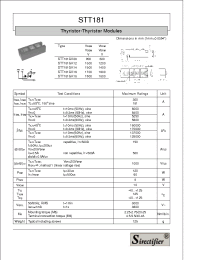 Datasheet STT181GK16 manufacturer Неопределенные
