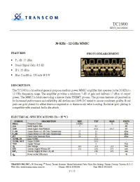 Datasheet TC1900 manufacturer Неопределенные