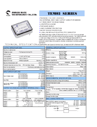 Datasheet TEM03-05S05 manufacturer Неопределенные