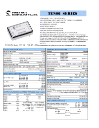 Datasheet TEN06-05D12 manufacturer Неопределенные