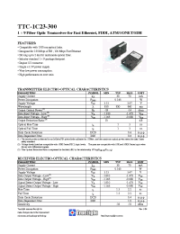 Datasheet TTC-1C23-300 manufacturer Неопределенные