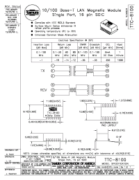 Datasheet TTC-8100 manufacturer Неопределенные