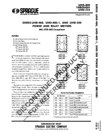 Datasheet UHD-403 manufacturer Неопределенные