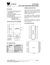 Datasheet UT61256SC-12 manufacturer Неопределенные