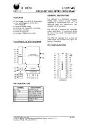 Datasheet UT6164BJC-15 manufacturer Неопределенные