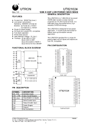 Datasheet UT621024LC-35L manufacturer Неопределенные