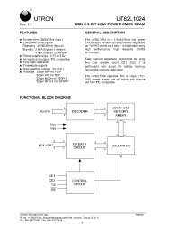 Datasheet UT62L1024LS-35L manufacturer Неопределенные