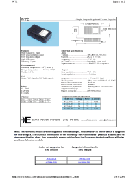 Datasheet W7224-D5 manufacturer Неопределенные
