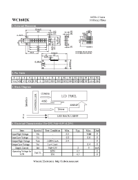 Datasheet WC1602K manufacturer Неопределенные