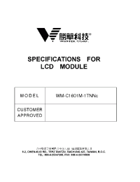 Datasheet WM-C1601M-1TNNC manufacturer Неопределенные
