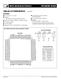 Datasheet WS128KK48V-20G4WM manufacturer Неопределенные