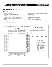 Datasheet WS256K64-20G4WC производства Неопределенные