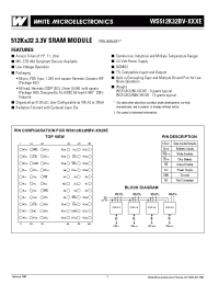 Datasheet WS512K32NBV-20H2CEA manufacturer Неопределенные