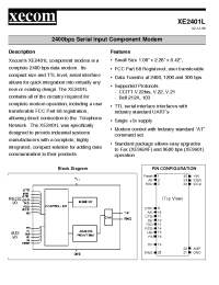 Datasheet XE2401L производства Неопределенные