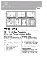 Datasheet XE88LC05 manufacturer Неопределенные