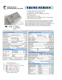 Datasheet YKC03-12S05 manufacturer Неопределенные