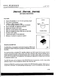 Datasheet ZN415E manufacturer Неопределенные