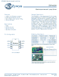 Datasheet ZSP4422ACX manufacturer Неопределенные