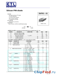 Datasheet BAP63-03 manufacturer E-Tech
