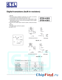 Datasheet DTB143EC manufacturer E-Tech