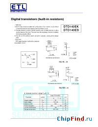 Datasheet DTD143E manufacturer E-Tech