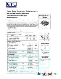 Datasheet MUN5314DW1T1 manufacturer E-Tech