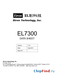Datasheet EL7300Q-160 manufacturer Etron