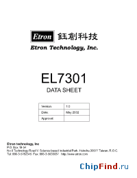 Datasheet EL7301 manufacturer Etron