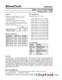 Datasheet EM564161BA manufacturer Etron