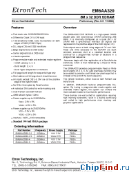 Datasheet EM6AA320BI manufacturer Etron