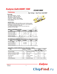 Datasheet EGN010MK manufacturer Eudyna