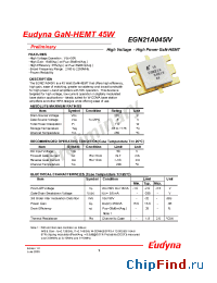 Datasheet EGN21A045IV manufacturer Eudyna